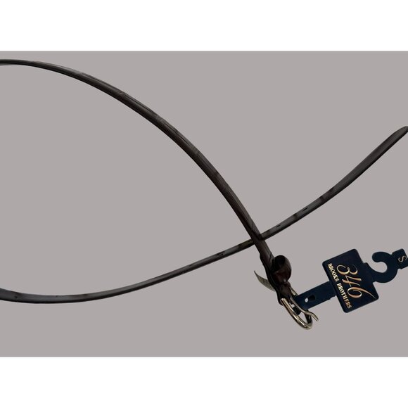 Brooks Brothers 346 Brown Croc-Embossed Leather Belt With Silver Buckle Small - Picture 7 of 8